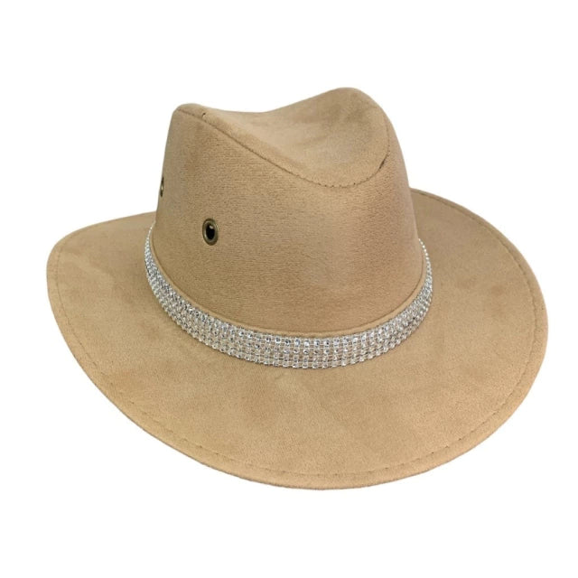 Chapéu Várias Cores Cowgirl Ana Castela Camurça Com Faixa Brilho Boiadeira