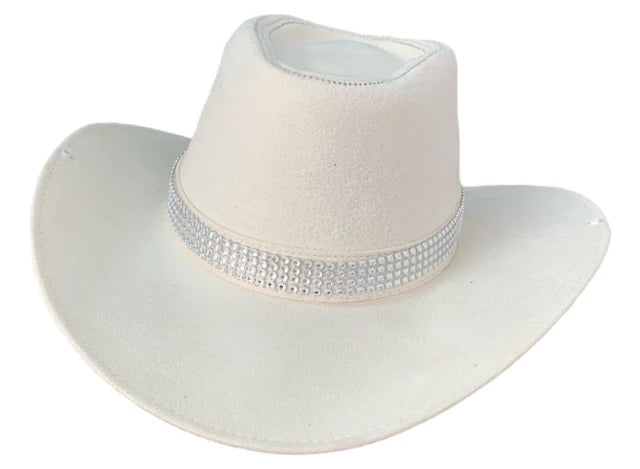 Chapéu Várias Cores Cowgirl Ana Castela Camurça Com Faixa Brilho Boiadeira