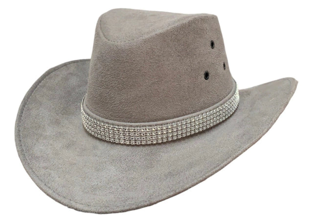 Chapéu Várias Cores Cowgirl Ana Castela Camurça Com Faixa Brilho Boiadeira